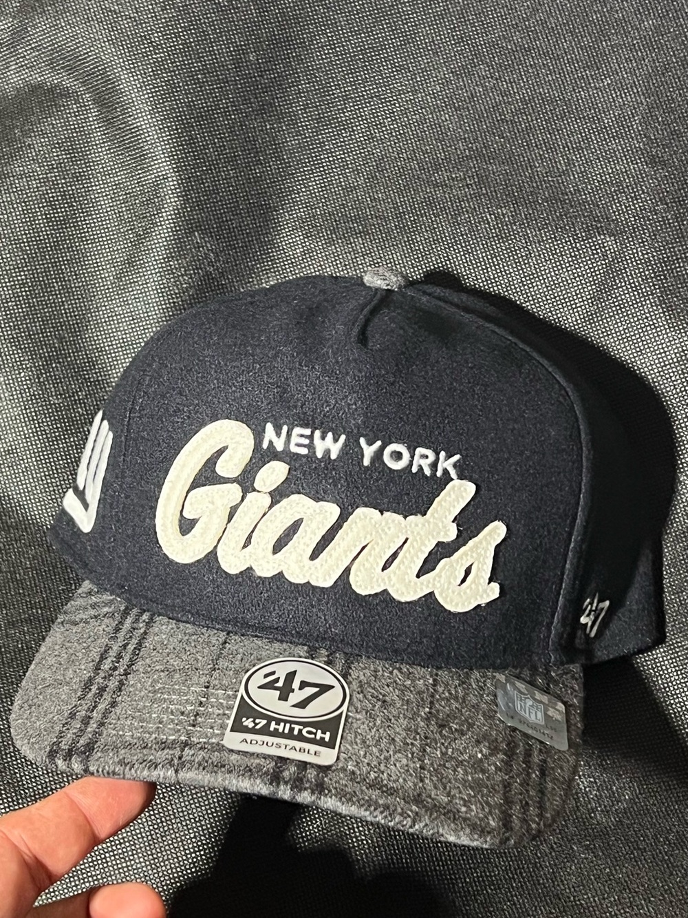 47 brand Hitch New York Giants Navy Wool Script Cap
